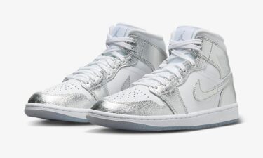 【2024年 4/25 発売】ナイキ エア ジョーダン 1 ミッド “クリンクル クローム” (NIKE AIR JORDAN 1 MID “Crinkled Chrome”) [FN5031-100]