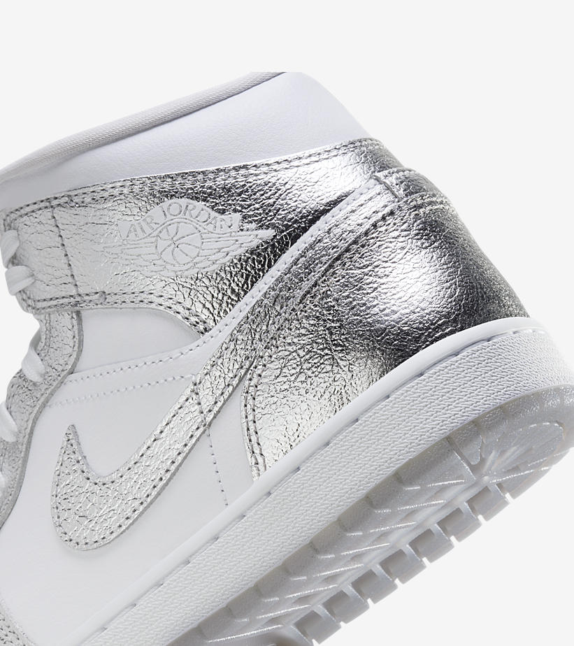 【2024年 4/25 発売】ナイキ エア ジョーダン 1 ミッド “クリンクル クローム” (NIKE AIR JORDAN 1 MID “Crinkled Chrome”) [FN5031-100]