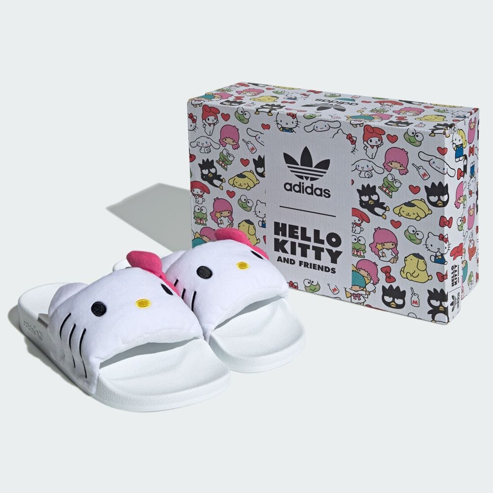 【国内 1/8 発売】ハローキティ × アディダス オリジナルス アディレッタ サンダル (adidas Originals × HELLO KITTY ADILETTE SLIDES) [IG8419]