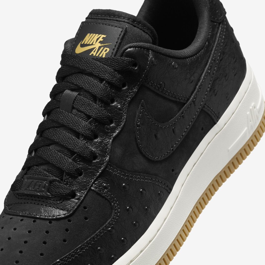 【2024年 4/15 発売】ナイキ エア フォース 1 ロー “ブラックオーストリッチ” (NIKE AIR FORCE 1 LOW “Black Ostrich”) [DZ2708-002]