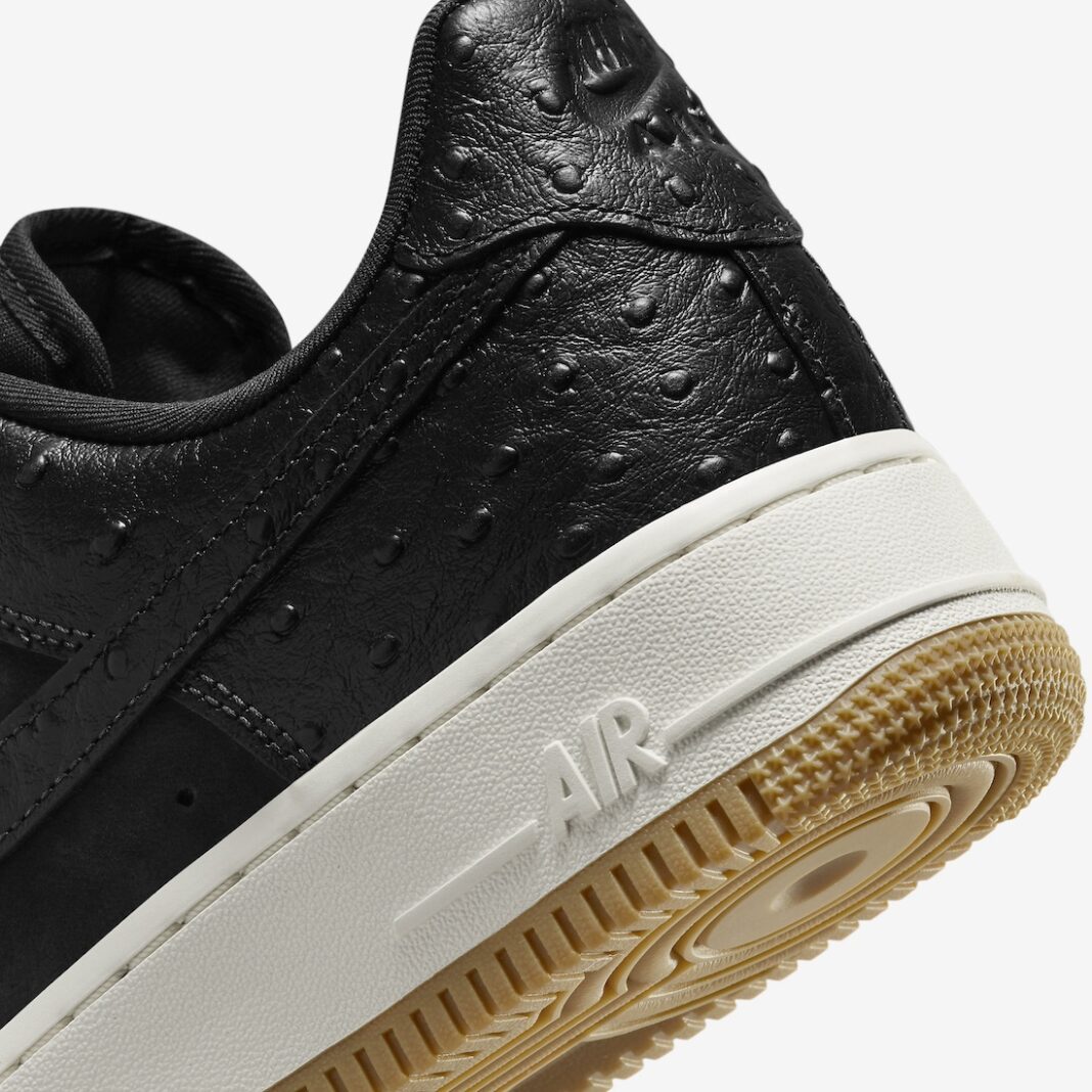 【2024年 4/15 発売】ナイキ エア フォース 1 ロー “ブラックオーストリッチ” (NIKE AIR FORCE 1 LOW “Black Ostrich”) [DZ2708-002]