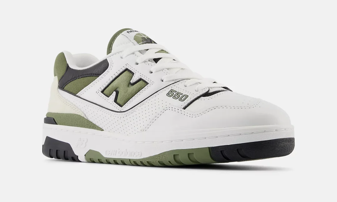 海外発売！New Balance BB550 DOB “White/Dark Olive/Black” (ニューバランス) [BB550DOB]