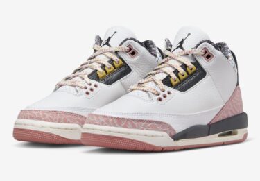 【国内 1/19 発売】ナイキ GS エア ジョーダン 3 レトロ "ホワイト/レッドスターダスト" (NIKE GS AIR JORDAN 3 RETRO “White/Red Stardust”) [441140-100]