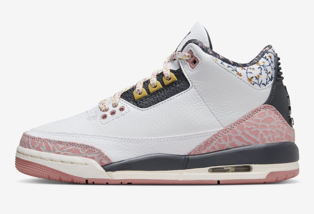 【国内 1/19 発売】ナイキ GS エア ジョーダン 3 レトロ “ホワイト/レッドスターダスト” (NIKE GS AIR JORDAN 3 RETRO “White/Red Stardust”) [441140-100]