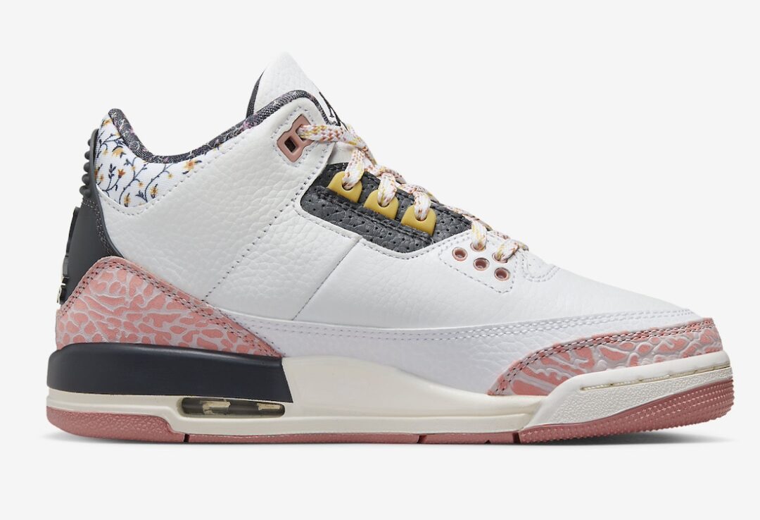 【国内 1/19 発売】ナイキ GS エア ジョーダン 3 レトロ “ホワイト/レッドスターダスト” (NIKE GS AIR JORDAN 3 RETRO “White/Red Stardust”) [441140-100]