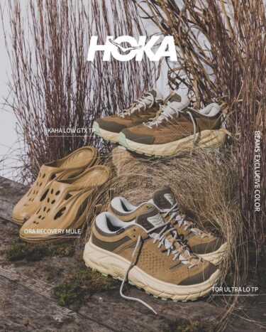 【2024年 2/9 発売】HOKA × BEAMS 限定カラー 3モデル「TOR ULTRA LO TP / KAHA LOW GTX TP / ORA RECOVERY MULE」 (ビームス ホカ オネオネ)