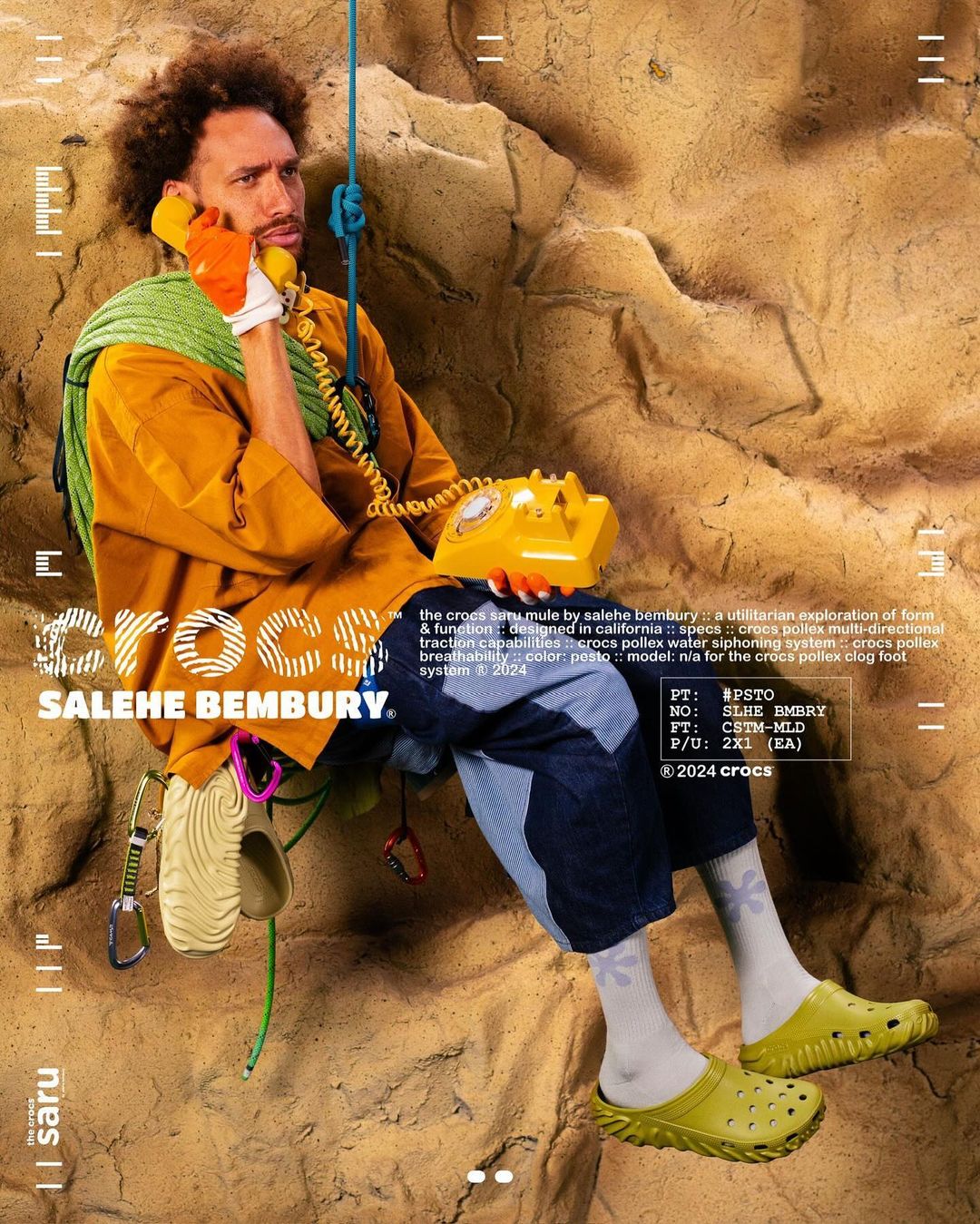【2024年 3/21 発売】Salehe Bembury × Crocs Pollex Slide “Green” (サレヘ・ベンバリー クロックス)