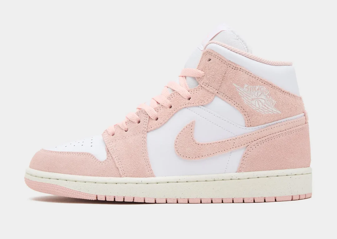 【2024年 4/15 発売】ナイキ ウィメンズ エア ジョーダン 1 ミッド “ピンクスエード” (NIKE WMNS AIR JORDAN 1 MID “Pink Suede”) [FN5215-161]