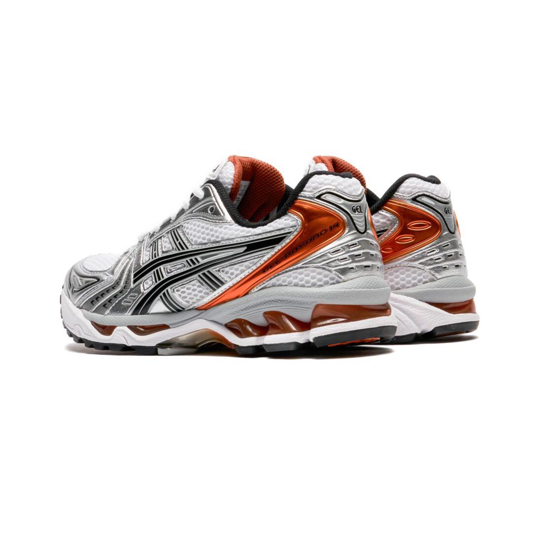 【2024年 3/1 発売】ASICS GEL-KAYANO 14 “WHITE/PIQUANT ORANGE/MALACHITE GREEN” (アシックス ゲルカヤノ 14) [1201A019.109/1201A019.110]