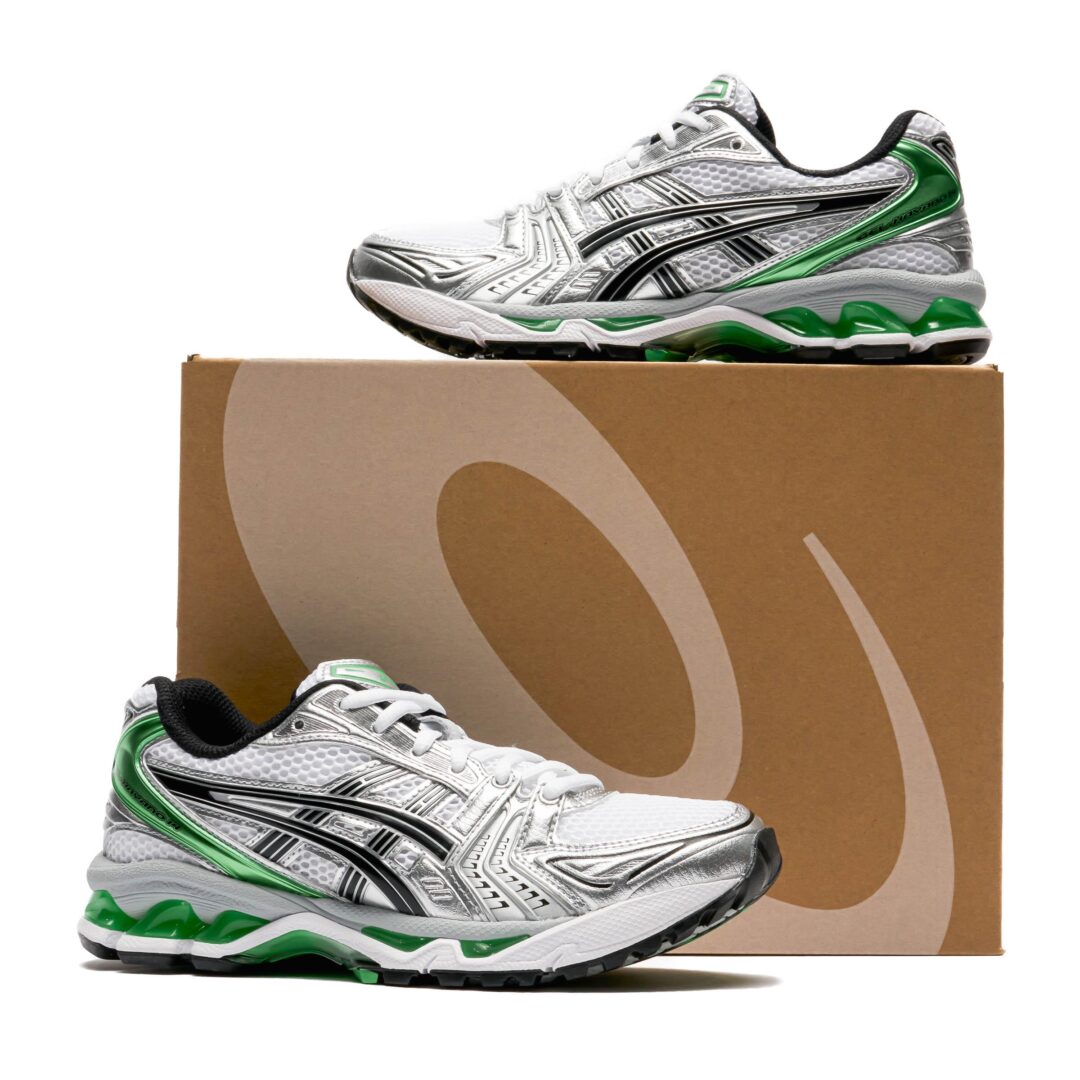 【2024年 3/1 発売】ASICS GEL-KAYANO 14 “WHITE/PIQUANT ORANGE/MALACHITE GREEN” (アシックス ゲルカヤノ 14) [1201A019.109/1201A019.110]