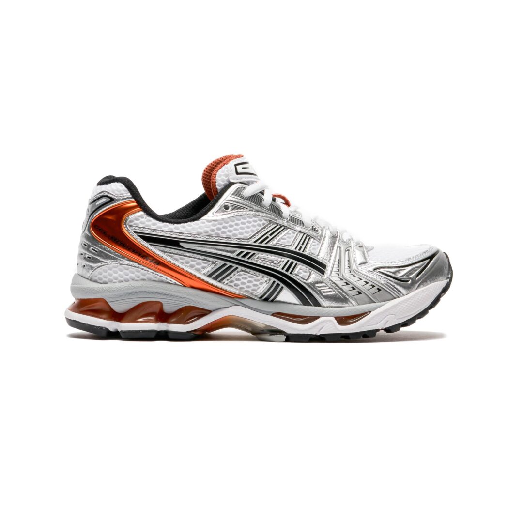 【2024年 3/1 発売】ASICS GEL-KAYANO 14 “WHITE/PIQUANT ORANGE/MALACHITE GREEN” (アシックス ゲルカヤノ 14) [1201A019.109/1201A019.110]