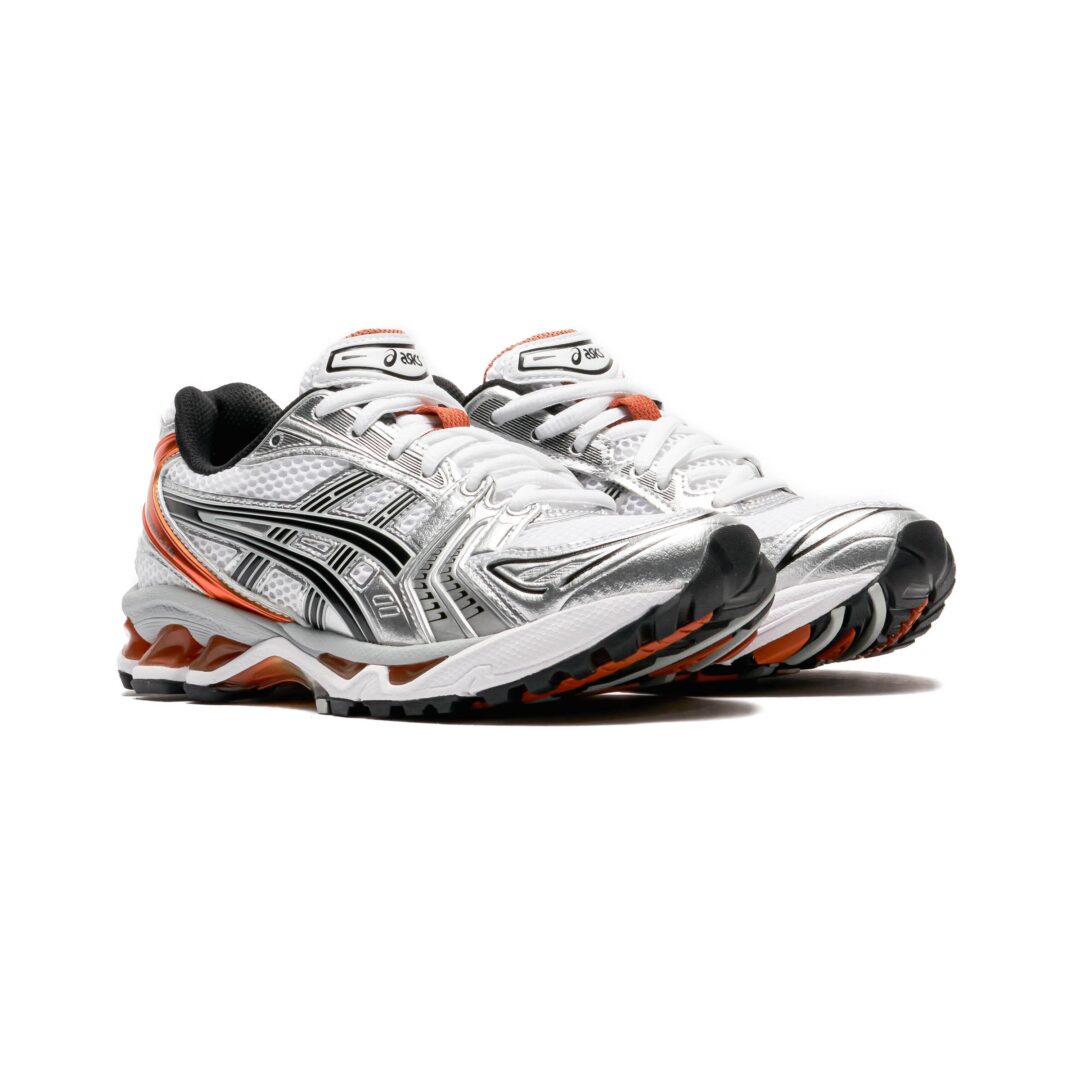 【2024年 3/1 発売】ASICS GEL-KAYANO 14 “WHITE/PIQUANT ORANGE/MALACHITE GREEN” (アシックス ゲルカヤノ 14) [1201A019.109/1201A019.110]