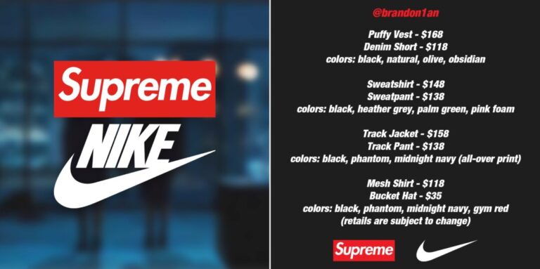 2024 S/S】SUPREME x NIKE 最新アパレルコレクションが発売予定