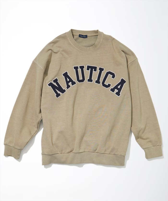 NAUTICA “Pigment Dyed Arch Logo Crewneck Sweatshirt” (ノーティカ “ピグメント ダイ アーチロゴ”)