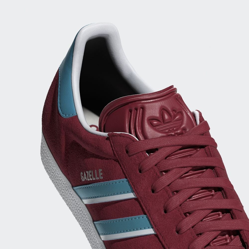 【2024年 2/2 発売】アディダス オリジナルス ガゼル “カレッジバーガンディ/プリラブドブルー” (adidas Originals GAZELLE “College Burgundy/Pre-Loved Blue”) [IG6198]