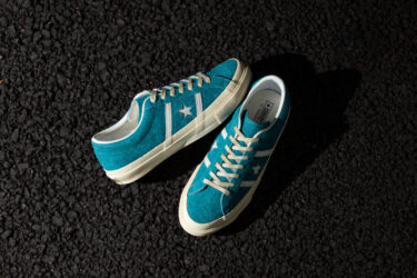 【2024年 2/9 発売】毛足の長いスエード素材を採用した CONVERSE STAR&BARS US SUEDE “Turquoise” (コンバース スター＆バーズ US スエード “ターコイズ”)