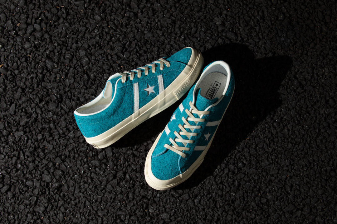 【国内 2/9 発売】毛足の長いスエード素材を採用した CONVERSE STAR&BARS US SUEDE “Turquoise” (コンバース スター＆バーズ US スエード “ターコイズ”)