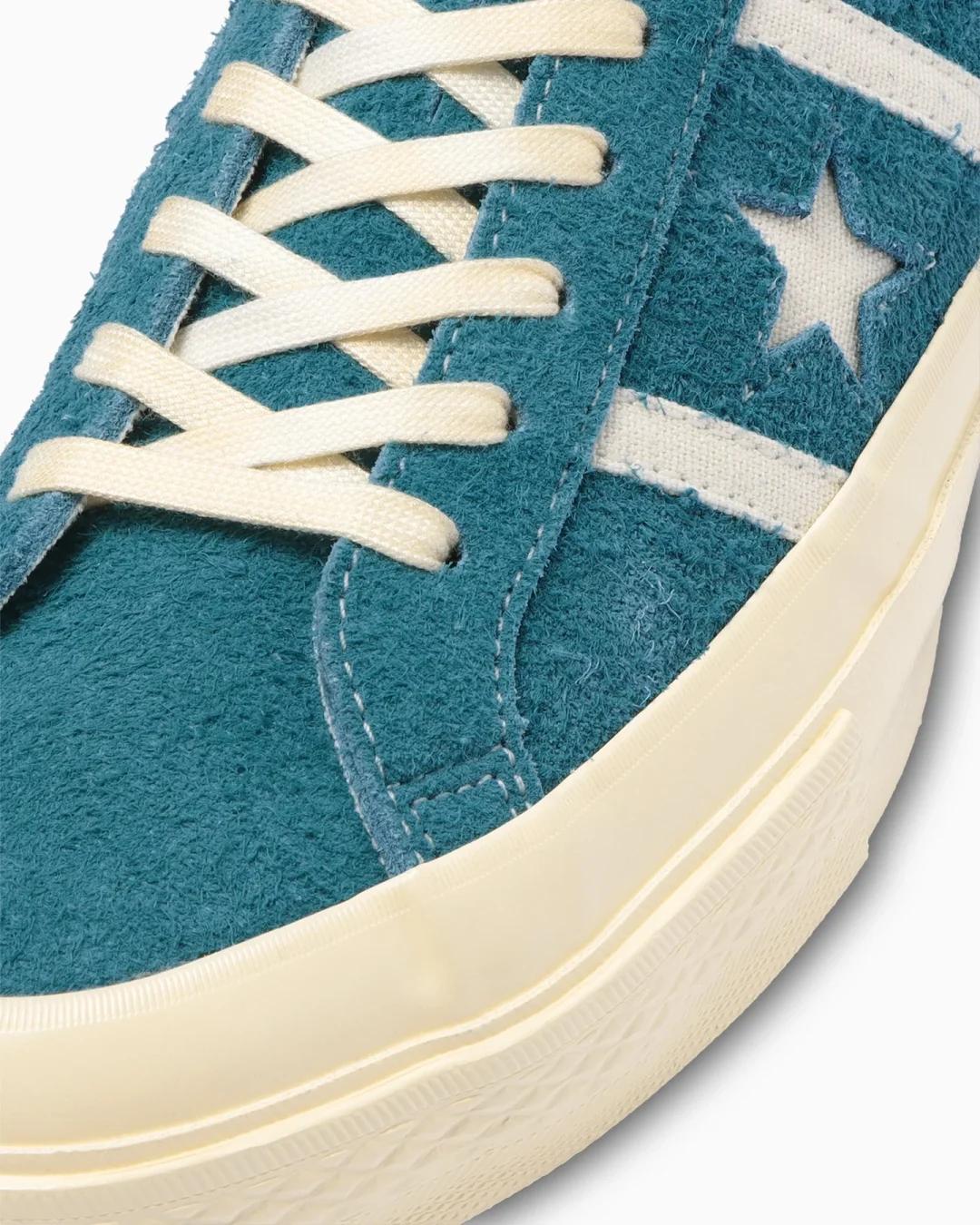 【2024年 2/9 発売】毛足の長いスエード素材を採用した CONVERSE STAR&BARS US SUEDE “Turquoise” (コンバース スター＆バーズ US スエード “ターコイズ”)