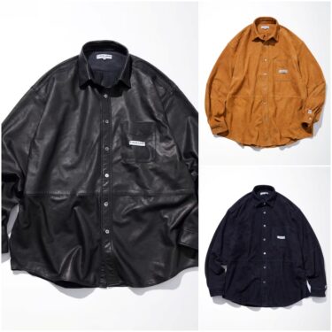 ファッションディレクター 長谷川昭雄氏ディレクション「CAHLUMN/カウラム」から”LAMB NAPPA /GOAT SUEDE LEATHER SHIRT”が発売！