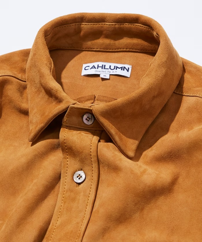 ファッションディレクター 長谷川昭雄氏ディレクション「CAHLUMN/カウラム」から”LAMB NAPPA /GOAT SUEDE LEATHER SHIRT”が発売！