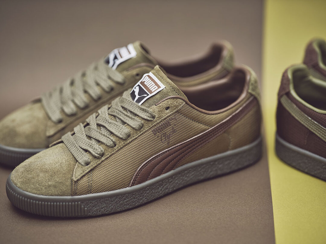 【2024年 2/21 発売】BILLY’S 限定！PUMA CLYDE SOPH “CHOCOLATE/PUMA OLIVE” (ビリーズ プーマ クライド) [396490-01/396490-02]