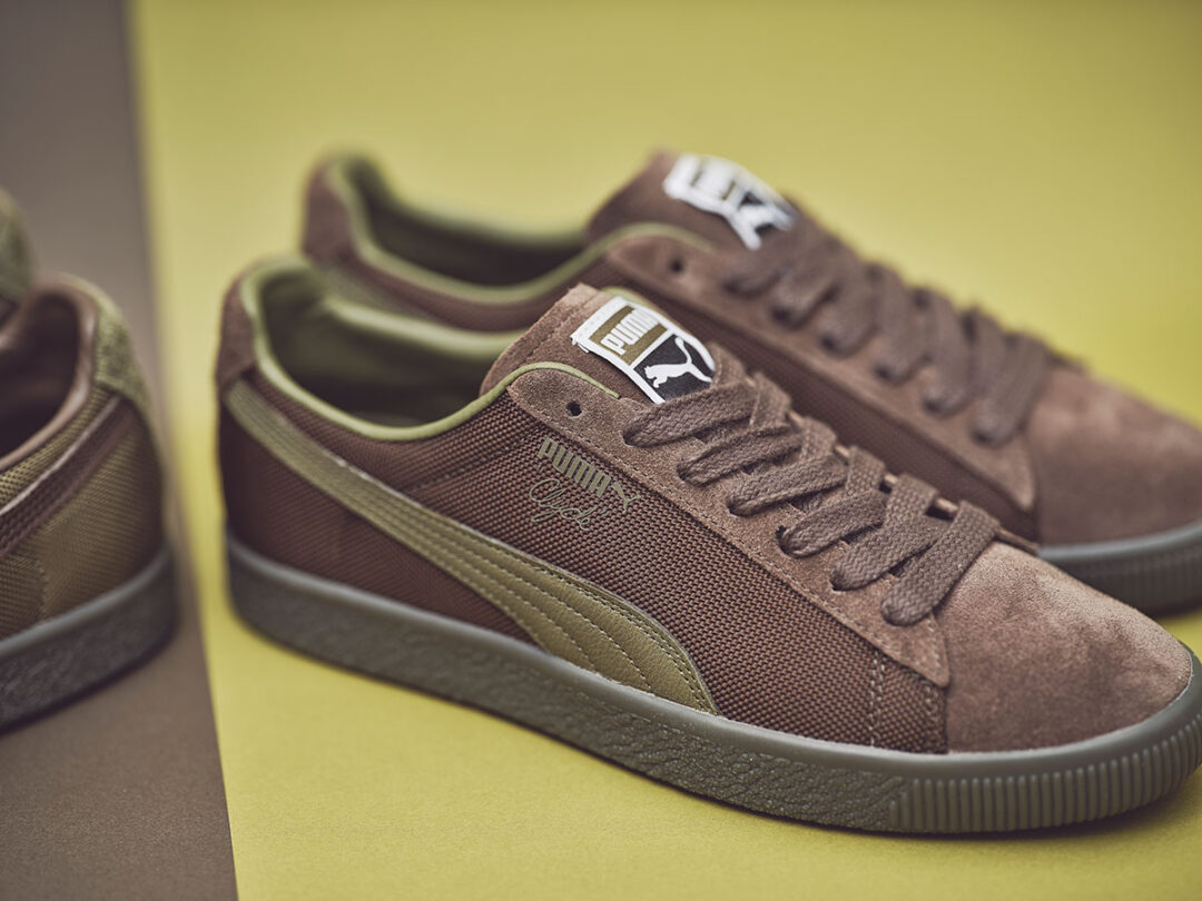 【2024年 2/21 発売】BILLY’S 限定！PUMA CLYDE SOPH “CHOCOLATE/PUMA OLIVE” (ビリーズ プーマ クライド) [396490-01/396490-02]