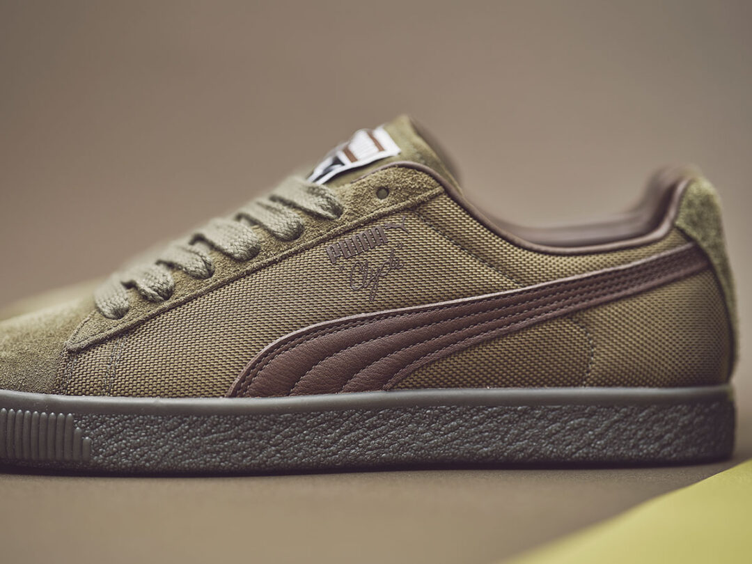 【2024年 2/21 発売】BILLY’S 限定！PUMA CLYDE SOPH “CHOCOLATE/PUMA OLIVE” (ビリーズ プーマ クライド) [396490-01/396490-02]