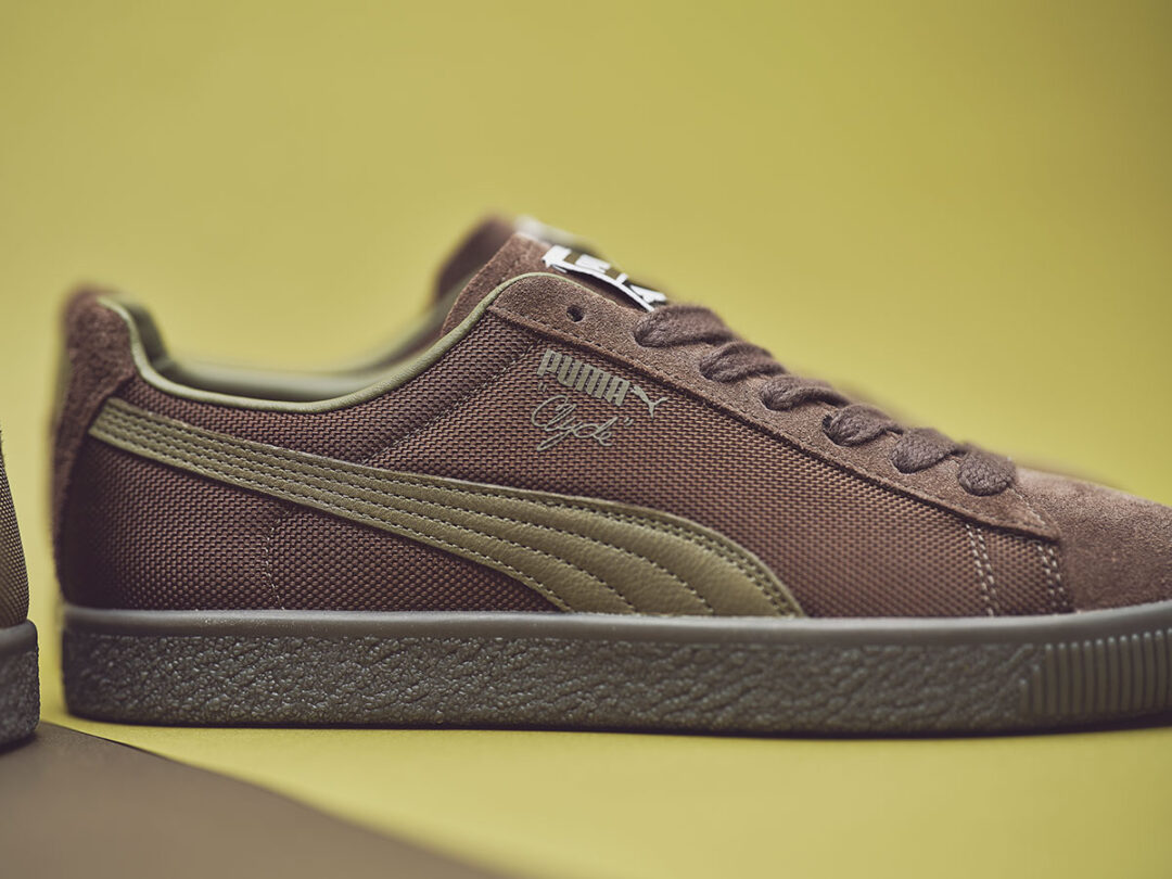 【2024年 2/21 発売】BILLY’S 限定！PUMA CLYDE SOPH “CHOCOLATE/PUMA OLIVE” (ビリーズ プーマ クライド) [396490-01/396490-02]