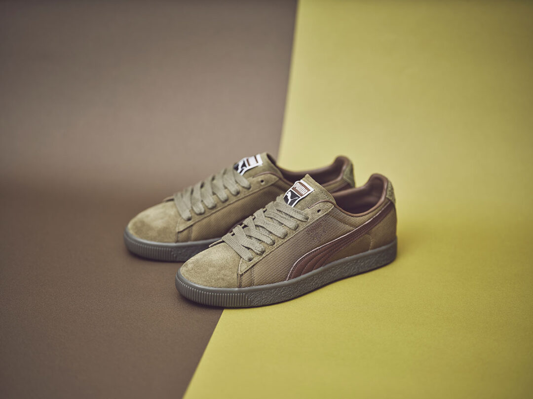 【2024年 2/21 発売】BILLY’S 限定！PUMA CLYDE SOPH “CHOCOLATE/PUMA OLIVE” (ビリーズ プーマ クライド) [396490-01/396490-02]