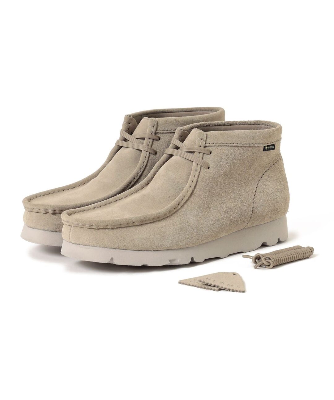 BEAMS × Clarks ORIGINALS Wallabee Boot GORE-TEX 新色”サンドスエード”が2024年 2/24 発売 (ビームス クラークス ワラビー ゴアテックス)