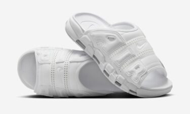 【2024年 3/23 発売】ナイキ エア モア アップテンポ スライド “トリプルホワイト” (NIKE AIR MORE UPTEMPO SLIDE “Triple White”) [FD9883-101]