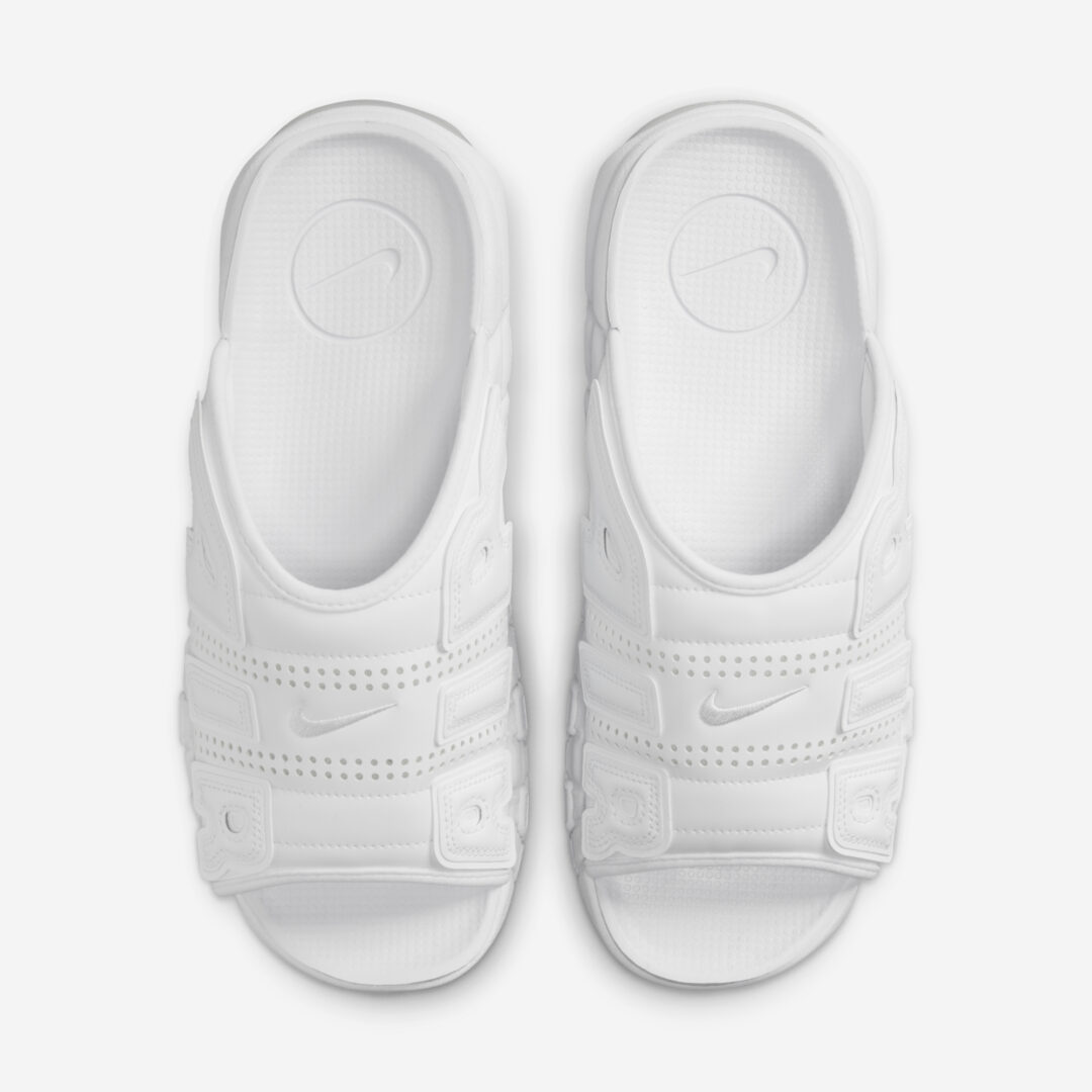 【2024年 3/23 発売】ナイキ エア モア アップテンポ スライド “トリプルホワイト” (NIKE AIR MORE UPTEMPO SLIDE “Triple White”) [FD9883-101]