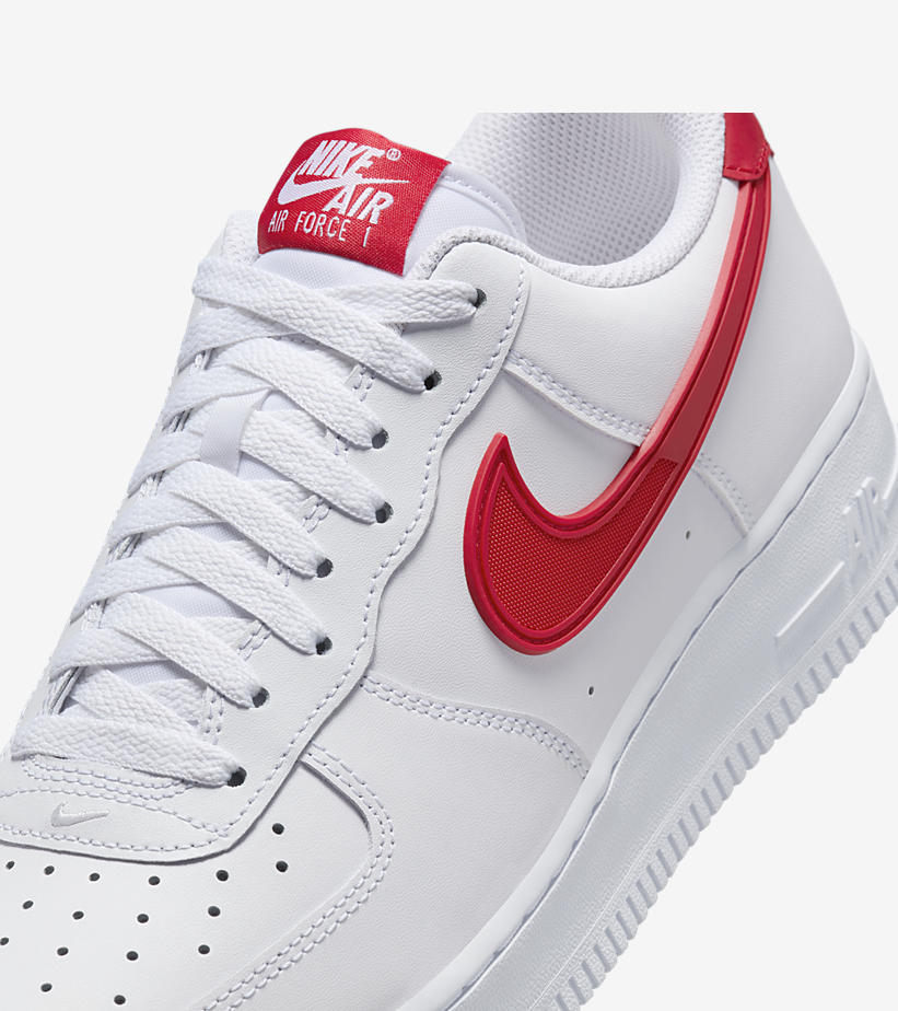 2024年 発売予定！ナイキ エア フォース 1 ロー “シリコンスウッシュ/ホワイト/レッド” (NIKE AIR FORCE 1 LOW “Silicon Swooshe/White/Red”) [HF4291-100]