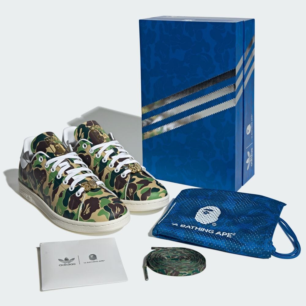 【2024年 2/10 発売】A BATHING APE × adidas Originals STAN SMITH “ABC CAMO” (ア ベイシング エイプ アディダス オリジナルス スタンスミス “ABC カモ”) [IG8949]