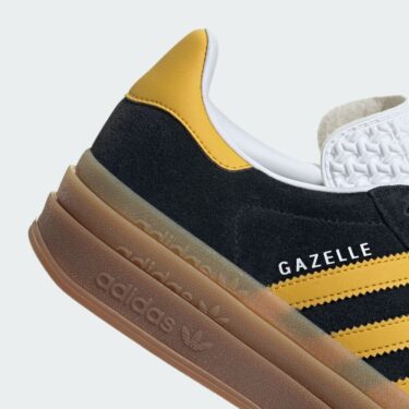 【2024年 3/1 発売】adidas Originals GAZELLE BOLD “Core Black/Bold Gold” (アディダス オリジナルス ガゼル ボールド “コアブラック/ボールドゴールド”) [IE0422]