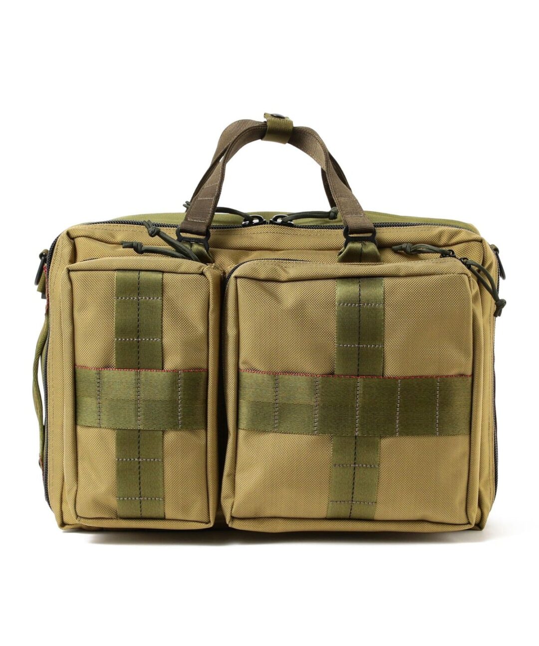 BRIEFING × BEAMS PLUS / 別注 3WAY BAG KHAKI & FLEET MESSENGER BAG KHAKI が発売 (ブリーフィング ビームス プラス)