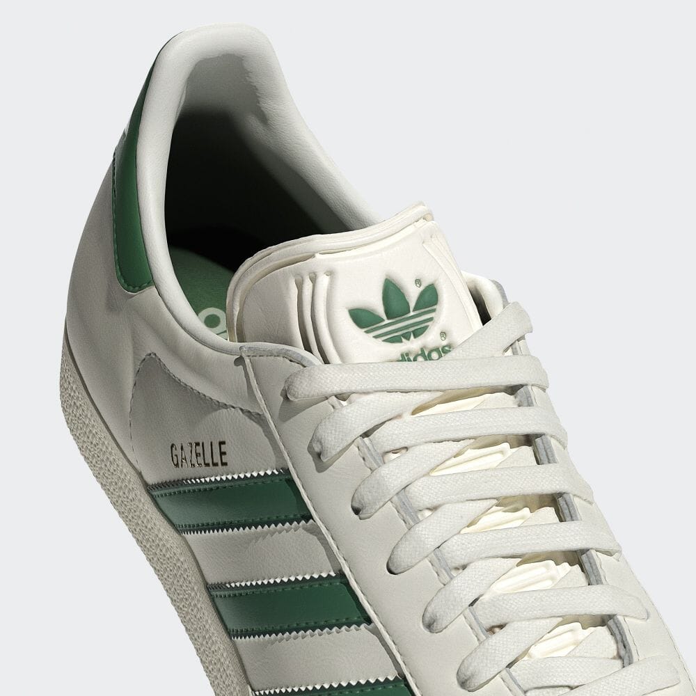 【2024年 3/28 発売】滑らかなアッパーを採用した adidas Originals GAZELLE “Off White/Pre-Loved Green” (アディダス オリジナルス ガゼル “オフホワイト/プリラブドグリーン”) [IG1635]