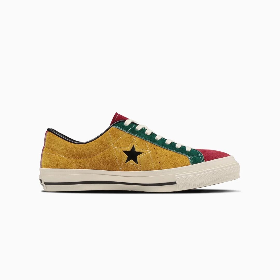 【2024年 3/19 発売】70年代のワンスターOG 4色を両足左右対称で組み合わせた CONVERSE ONE STAR J SUEDE MT (コンバース ワンスター J スエード)