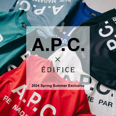 EDIFICE × A.P.C. 別注オーバーサイズロゴTシャツが発売 (エディフィス アーペーセー)