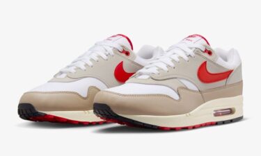 【2024年 3/22 発売】ナイキ エア マックス 1 “ホワイト/クリーム2/ユニバーシティレッド” (NIKE AIR MAX 1 “White/Cream2/University Red”) [HF4312-100]