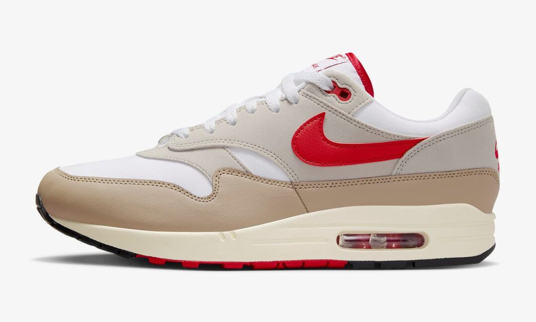 【2024年 3/22 発売】ナイキ エア マックス 1 “ホワイト/クリーム2/ユニバーシティレッド” (NIKE AIR MAX 1 “White/Cream2/University Red”) [HF4312-100]