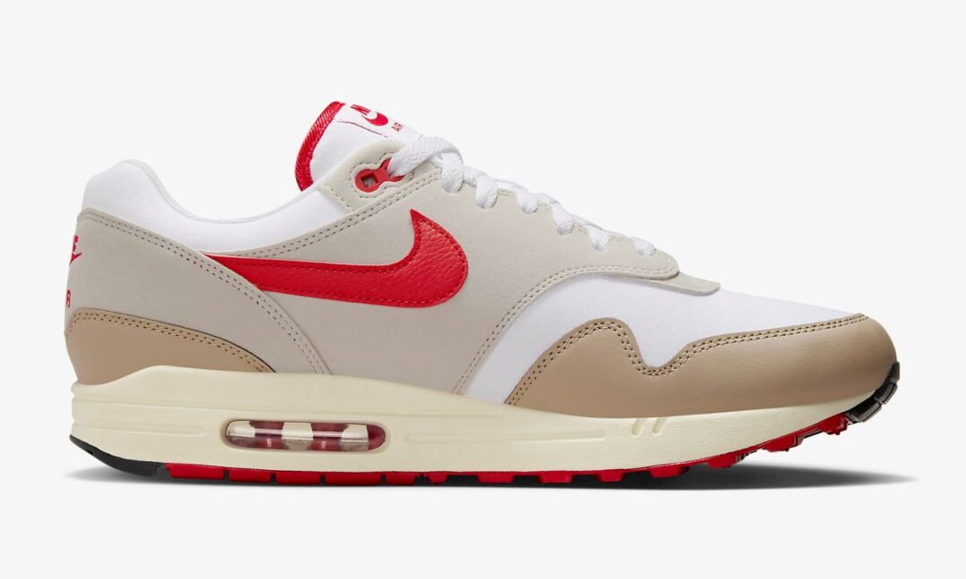 【2024年 3/22 発売】ナイキ エア マックス 1 “ホワイト/クリーム2/ユニバーシティレッド” (NIKE AIR MAX 1 “White/Cream2/University Red”) [HF4312-100]