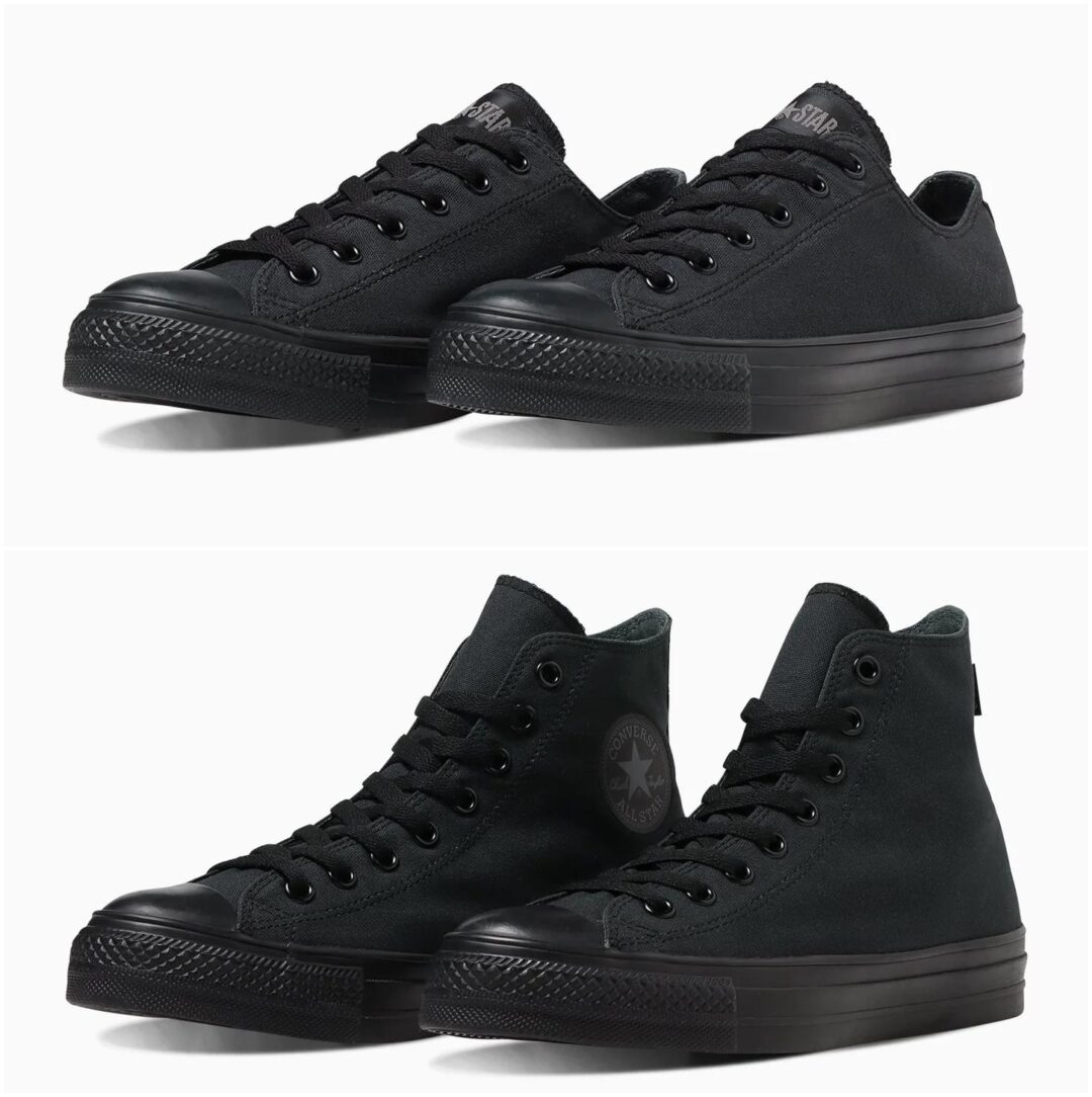 【2024年 3/12 発売】ゴアテックス素材を採用した CONVERSE ALL STAR (R) GORE-TEX OX/HI “Black/Monochrome” (コンバース オールスター)