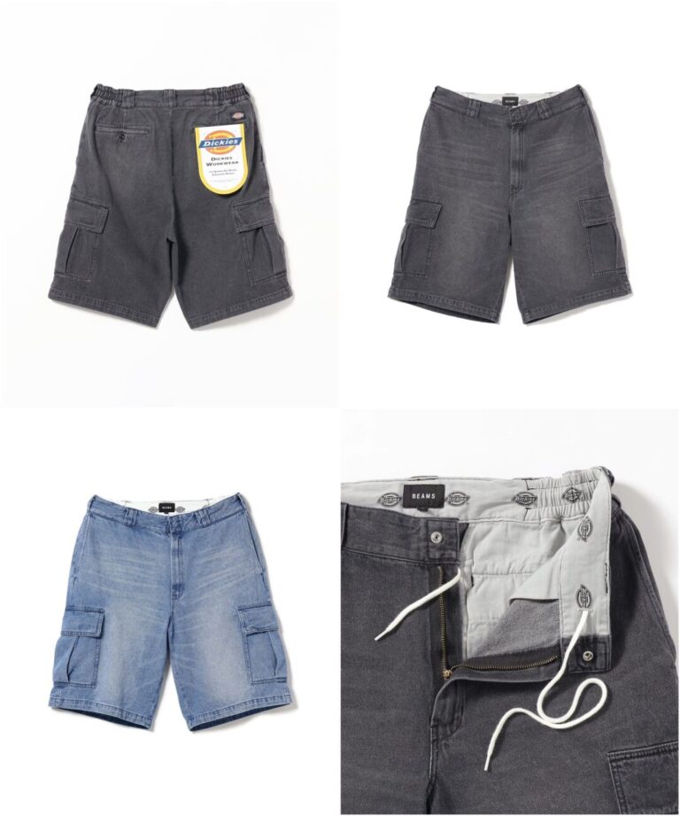 Dickies × BEAMS / 別注 デニム カーゴ ショーツが発売