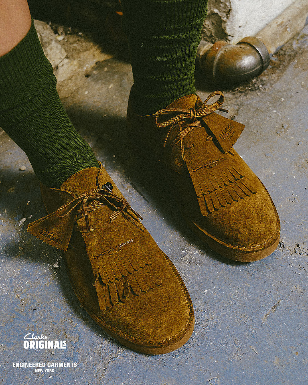 ENGINEERED GARMENTS x Clarks “DESERT KHAN”が2024年 3/15 発売 (エンジニアド ガーメンツ クラークス)