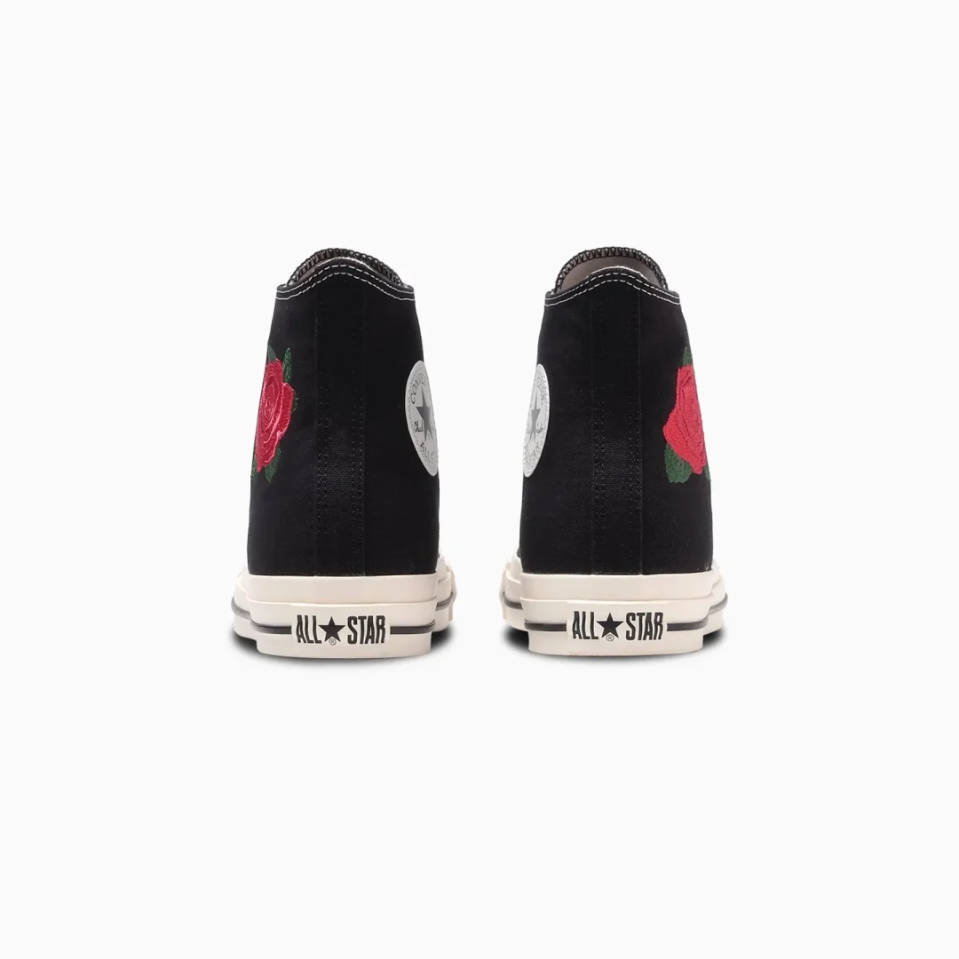 【2024年 近日発売】人気の薔薇モチーフを外側に刺繍で落とし込んだ CONVERSE ALL STAR (R) ROSEEMBROIDERY HI (コンバース オールスター ローズエンブロイダリー)