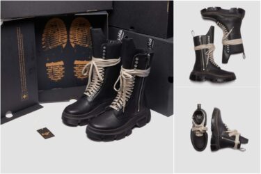 Dr. Martens x RICK OWENS 2024 S/S コラボ第2弾 “Calf Length Boot/Jumbo Lace Boot”が3/7 発売 (ドクターマーチン リック オウエンス 2024年 春夏)