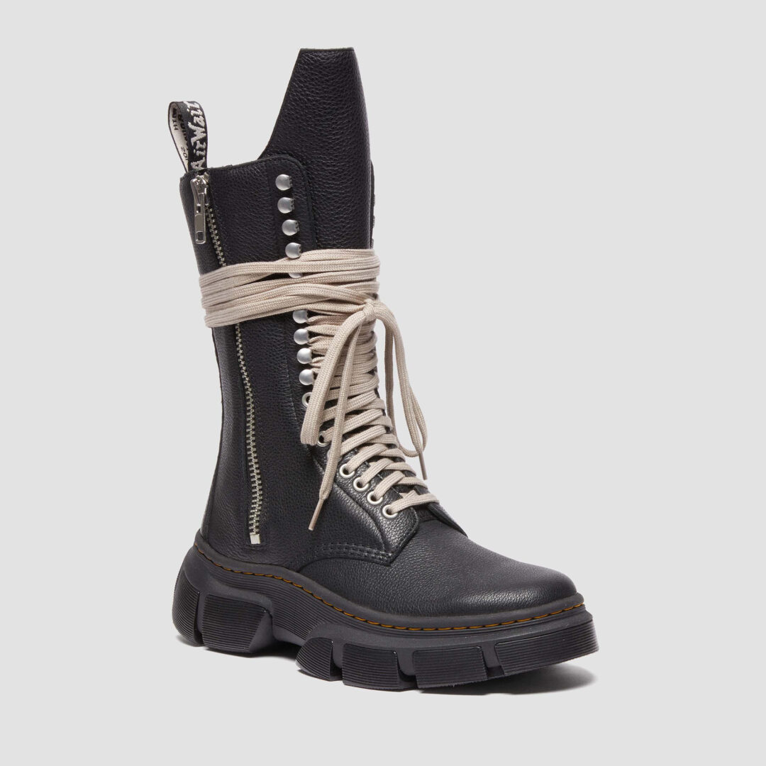 Dr. Martens x RICK OWENS 2024 S/S コラボ第2弾 “Calf Length Boot/Jumbo Lace Boot”が3/7 発売 (ドクターマーチン リック オウエンス 2024年 春夏)