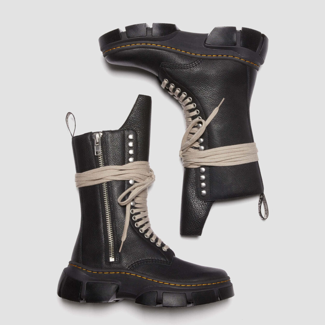 Dr. Martens x RICK OWENS 2024 S/S コラボ第2弾 “Calf Length Boot/Jumbo Lace Boot”が3/7 発売 (ドクターマーチン リック オウエンス 2024年 春夏)