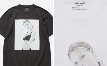 【2024年 4/11 発売】「Kate moss/ケイト・モス」をプリントしたBIOTOP “KateMoss by David Sims” TEE 2024年春夏モデルが予約販売 (ビオトープ)